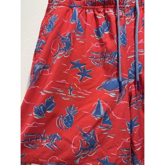 Vineyard Vines Board Shorts Men’s Size Medium Print Swim Fish Pineapple Starfish - Picture 4 of 7